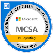Microsoft Certified Solutions Associate: BI Reporting badge
