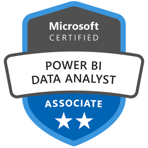Microsoft Certified: Power BI Data Analyst Associate badge
